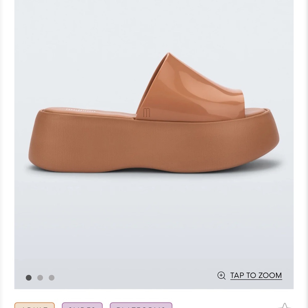 Melissa - becky Platform Slide Sandal in beige